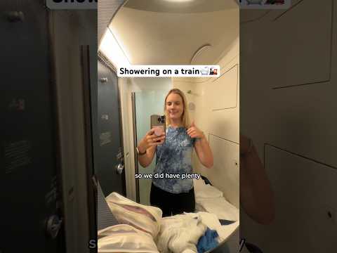 Shower and bathroom tour on our 52 hour train journey. #amtrak #californiazephyr