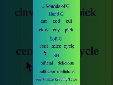 3 Sounds of C (One Minute Reading Tutor)