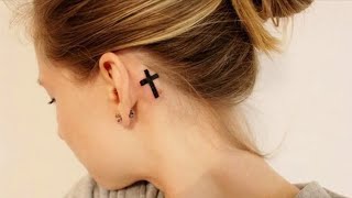 TATTOO BEHIND EAR FOR GIRLS 😍 | BEHIND EAR TATTOO