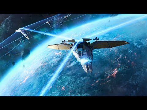 Orbital bombardment: Inner Sphere epic space battle Cinematic 4K