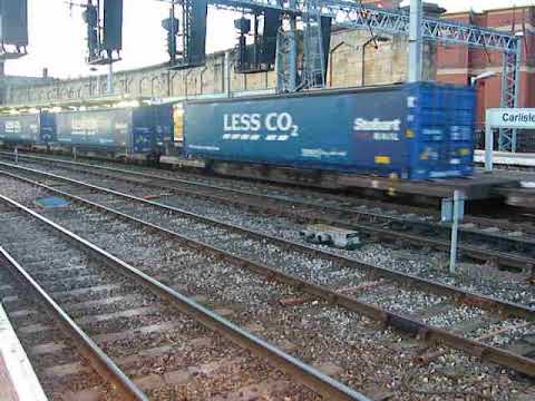 92017 pass Carlisle with 4M48 Mossend to Rugby 'Tesco Expres