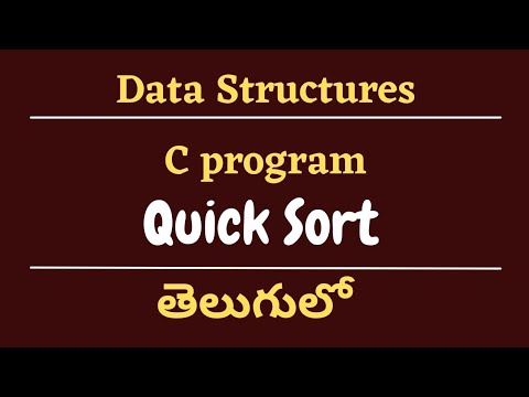 Quick Sort C Program Cpds Data Structures