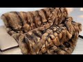 100% real luxury raccoon fur blanket rug with king size for bedroom hotel