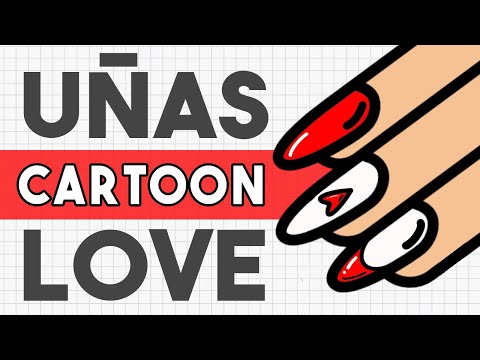 ¡QUEDARON PRECIOSAS! · UÑAS CARTOON LOVE 💅🏻