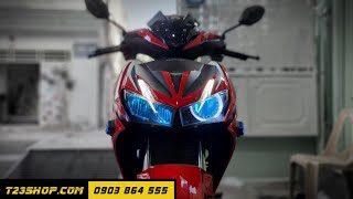 Winner X V2 Độ Bi Cầu B11 55W Mắt Quỷ Đổi Màu Qua App Điện Thoại Tiện Lợi