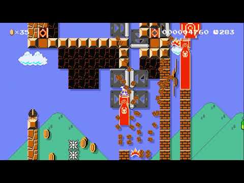 Tricky Courtyard by bran98 - Mario Maker 2