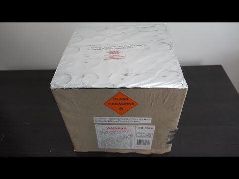 25 SHOT SPECIAL COLOR PEONIES W CRACKLE WILLOW FINALE by CLASS B FIREWORKS