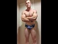Young Muscle God flexing muscles on cam