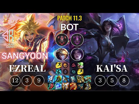 SRB Sangyoon Ezreal vs Kai'Sa Bot - KR Patch 11.3