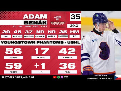 2025 NHL Draft Prospect Profile: Adam Benák