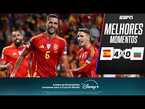 Gols e lances de Espanha x Bulgária