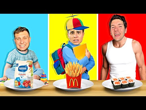 JEDZENIE DLA PRZEDSZKOLAKA VS PODSTAWÓWKI VS LICEALISTY!