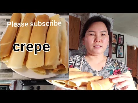 how to make crepes./ qhia ua qhob noom thai noj qab kawg