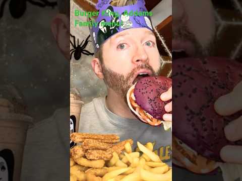 #mukbang #asmreating #eatingsounds Burger King’s Addams Family Menu, Wednesday Whopper, Gomez, Shake