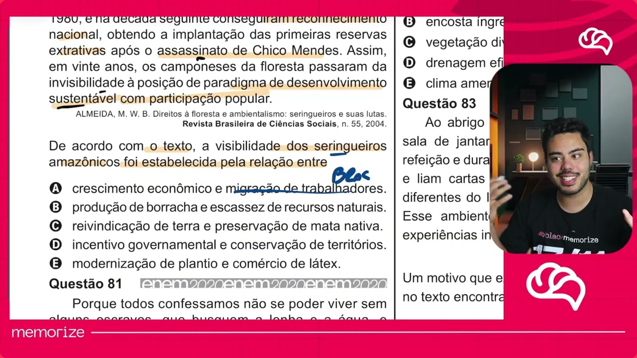 Resolução em Vídeo — Questão 80 ENEM 2020