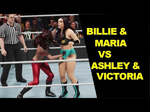 WWE 2K19 Billie Kay & Maria Kanellis vs Ashley Graham & Victoria Kay - Elimination Tag