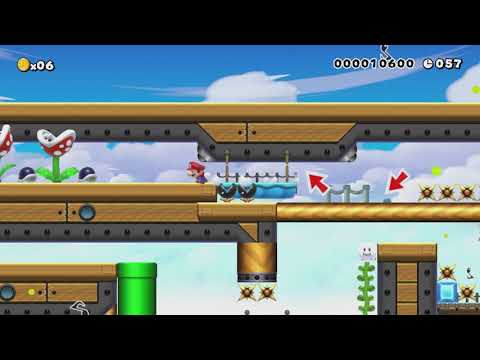 城と飛行船を走る長いスピードラン！LongSpeedRun90s by くない 🍄 Super Mario Maker #afs 😶 No Commentary