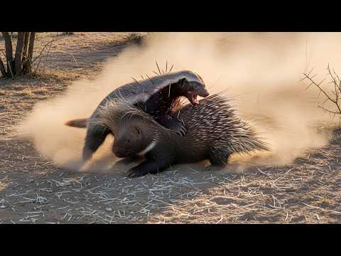 Hundreds of Quills… Yet the Badger Keeps Fighting!