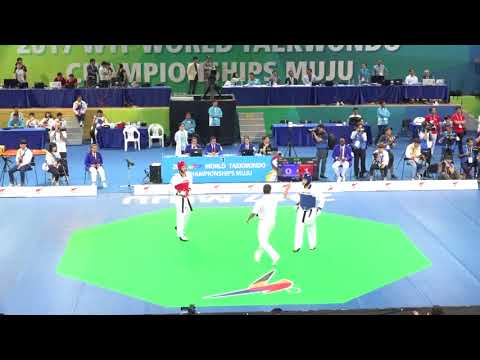 M 68kg R 8 No 124 CHN vs BUL World Taekwondo Championships MUJU 2017