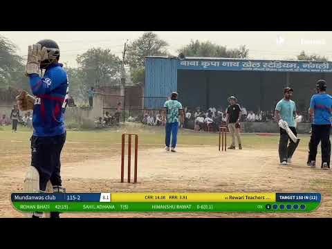 Rewari Teachers Club vs Mundanwas club | Bkncc 26th Village cup 2025(Semi Final) | Live - Bawal Na…