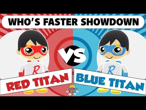Tag with Ryan - Red Titan Vs Blue Titan | Who's Faster