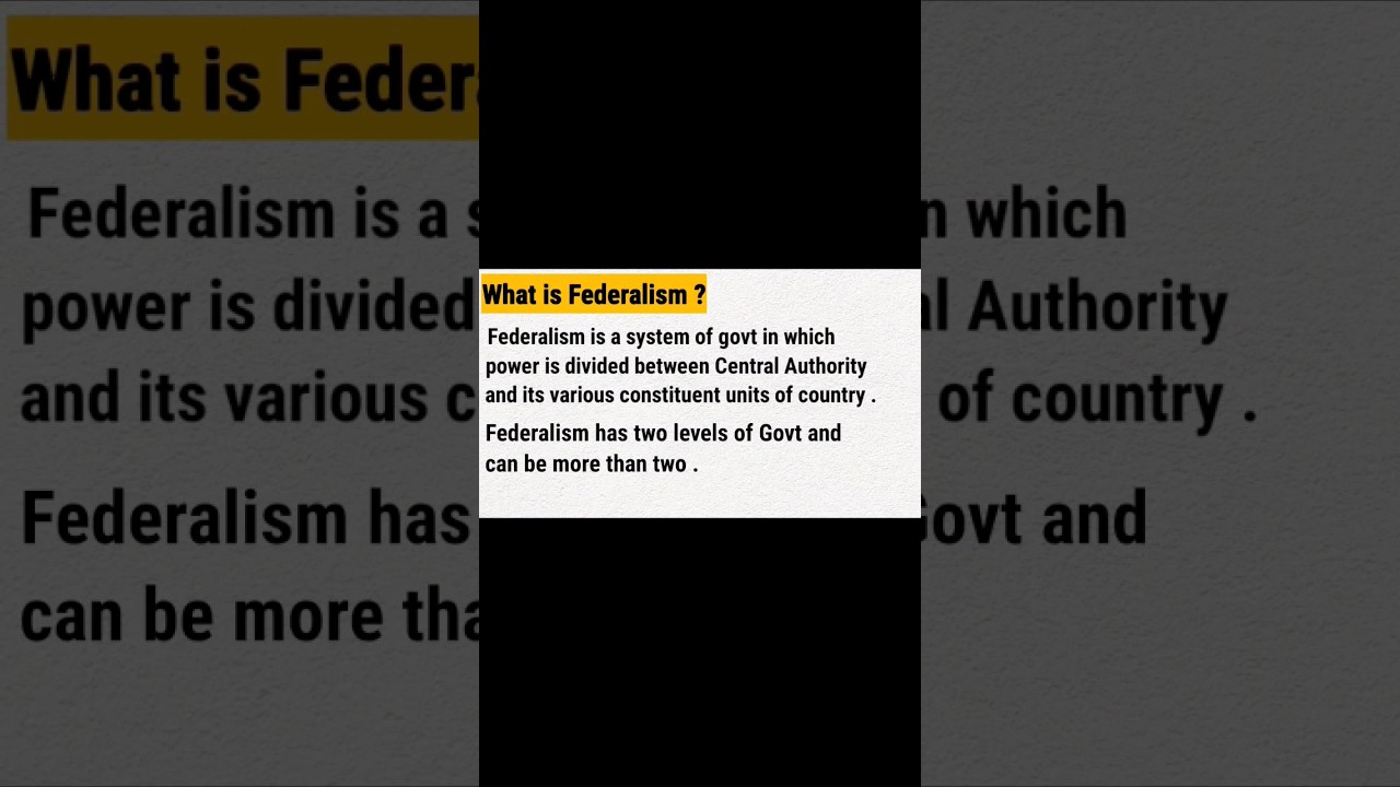 What is Federalism | CBSE Class 10 | Civics chapter 2 social science | SST