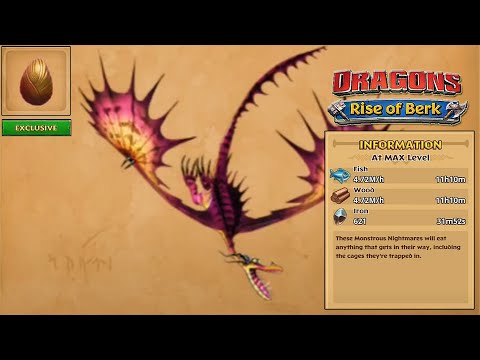 CAGECRUSHER Monstrous Nightmare Max Level Titan | Dragons: Rise Of Berk