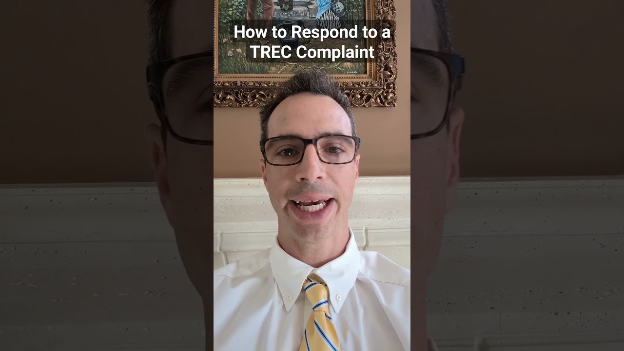 How to Respond to a TREC Complaint #trec #texasrealestatecommission #trecattorney