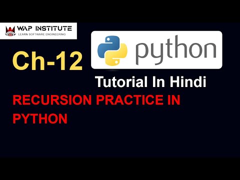 Ch 12 Recursion Practice Programs Python Tutorial For Beginners In Hindi