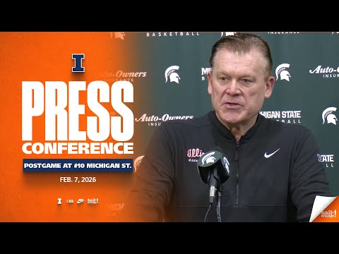 Illinois Men's Basketball | Postgame Press Conference at #10 Michigan State 2/7/26