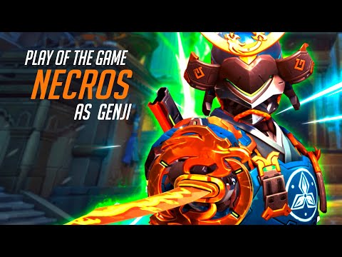 NECROS OP GENJI GAMEPLAY - POTG! [ OVERWATCH 2 TOP 500 SEASON 4 ]
