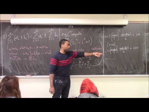 Math 1206-R04 Lecture 31 - More on summation and Intro to area under a curve