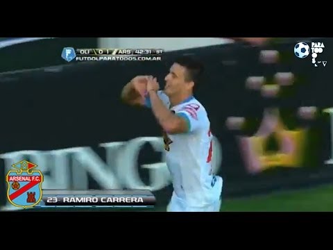 Gol Carrera. Olimpo 0 Arsenal 2. Torneo Final 2014. Fútbol Para Todos.