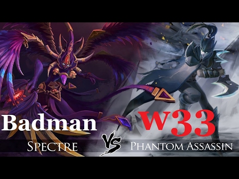 w33 vs Badman | Phantom Assassin vs Spectre | pro Gameplay | Highlights — Dota 2