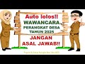 SPESIAL TES WAWANCARA PERANGKAT DESA TERBARU TAHUN 2025