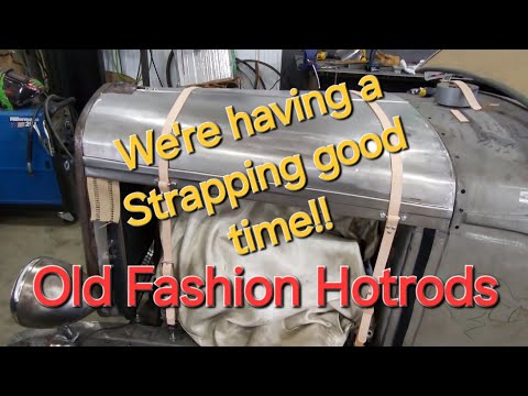How to make custom leather Hood straps and Trunk hold down straps on a 1929 Chrysler Hemi Roadster