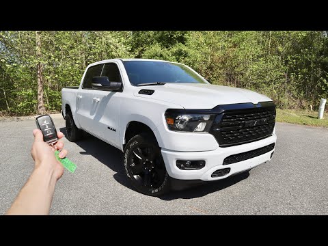 2022 Dodge RAM 1500 Big Horn Night Edition eTorque: Start Up, Walkaround, POV, Test Drive and Review