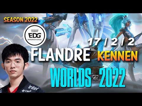 EDG Flandre KENNEN vs SINGED Top - NA Ranked - WORLDS 2022