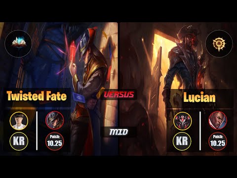 Faker TWISTED FATE (Mid) [Unsealed Spellbook] VS LUCIAN - Grandmaster KR Patch 10.25