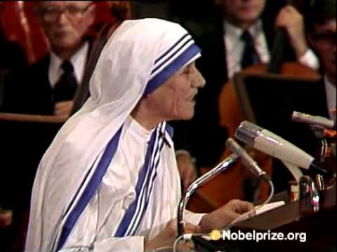 , title : 'Acceptance Speech by Mother Teresa   Media Player at Nobelprize org'