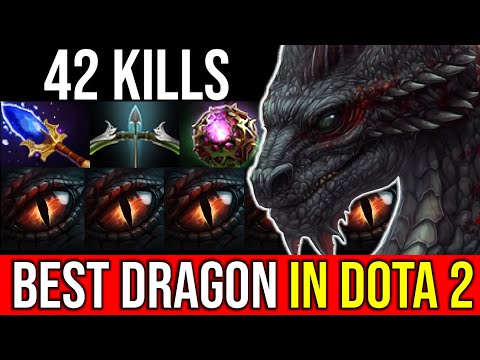 BEST DRAGON EVER..!! Max Attack Range Dragon Knight Grove Bow 42 Kills 7.24 | Dota 2