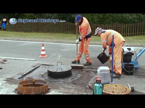 Schachtsanierung mit Herbers-Produkten (Hochleistungsasphalte,Nahtkleber,Primer)