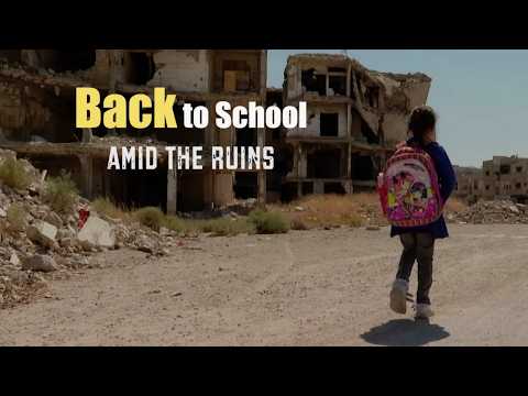 Back to school amid the ruins