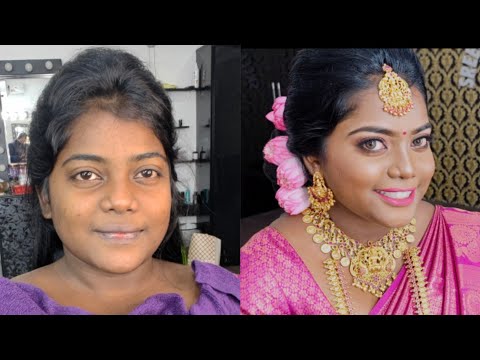 brown skin bridal makeover / chocolate skin /sreelatha sreechithira makeover