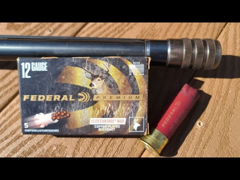 Insane Performance! Federal Flight Control 9 Pellet 00 Buck W/ Mossberg 500 Adjustable C-Lect Choke