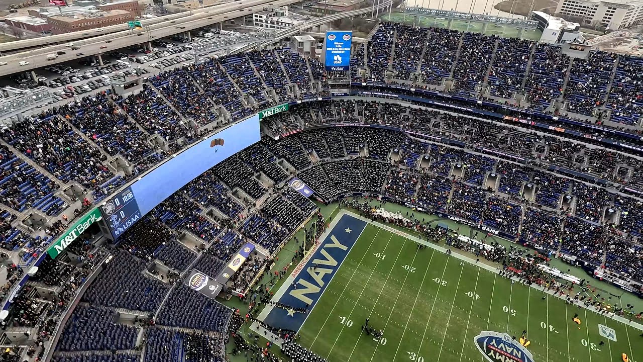 U.S. Army Golden Knights Parachute into the Army Navy Game at M&T Bank Stadium in Baltimore, Md