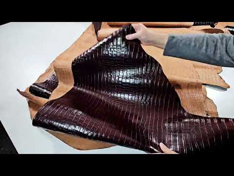 BROWN CROCODILE EMBOSSED