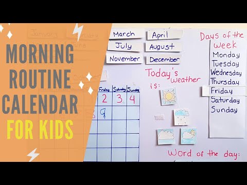 Morning Routine Calendar for Kids / Preschool Calendar