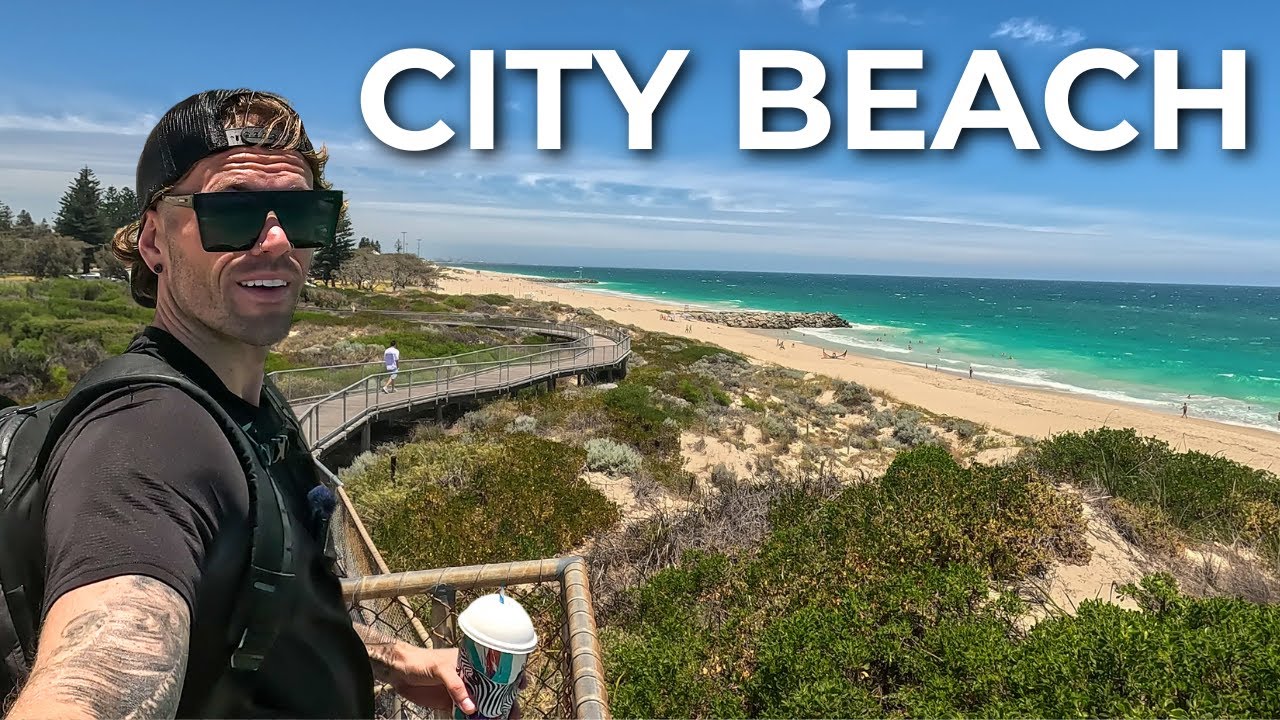 A traveler embarks on a visit to City Beach.
