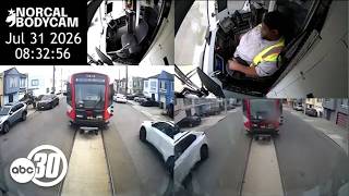 Video appears to show SF Muni driver asleep before 2 empty trains crash